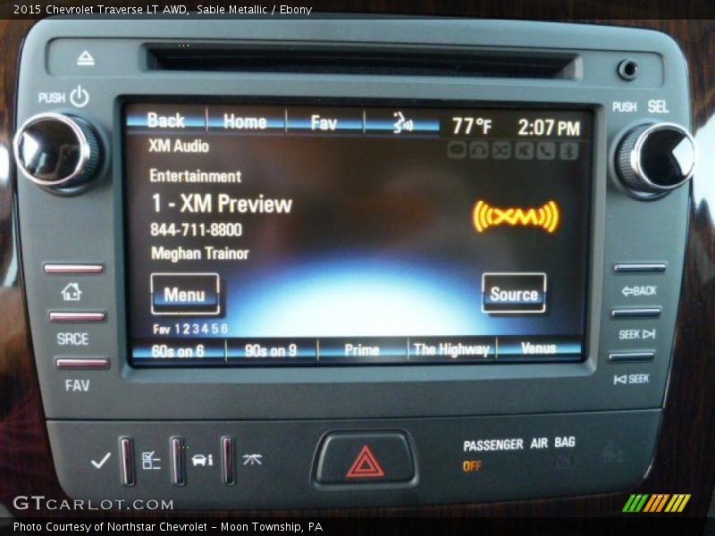 Sable Metallic / Ebony 2015 Chevrolet Traverse LT AWD