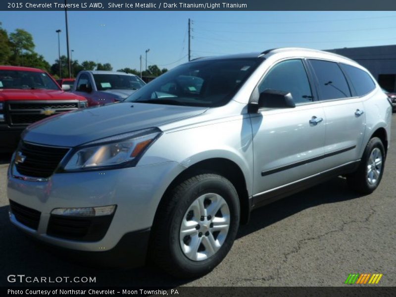 Silver Ice Metallic / Dark Titanium/Light Titanium 2015 Chevrolet Traverse LS AWD