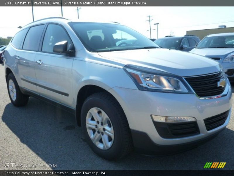 Silver Ice Metallic / Dark Titanium/Light Titanium 2015 Chevrolet Traverse LS AWD