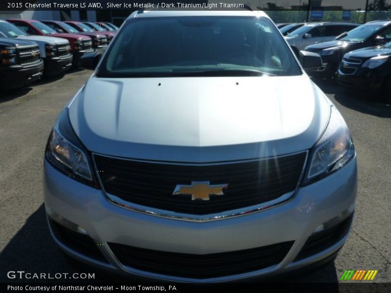 Silver Ice Metallic / Dark Titanium/Light Titanium 2015 Chevrolet Traverse LS AWD