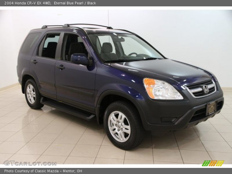 Eternal Blue Pearl / Black 2004 Honda CR-V EX 4WD