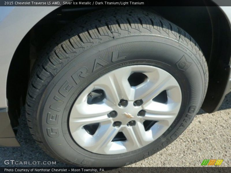 Silver Ice Metallic / Dark Titanium/Light Titanium 2015 Chevrolet Traverse LS AWD