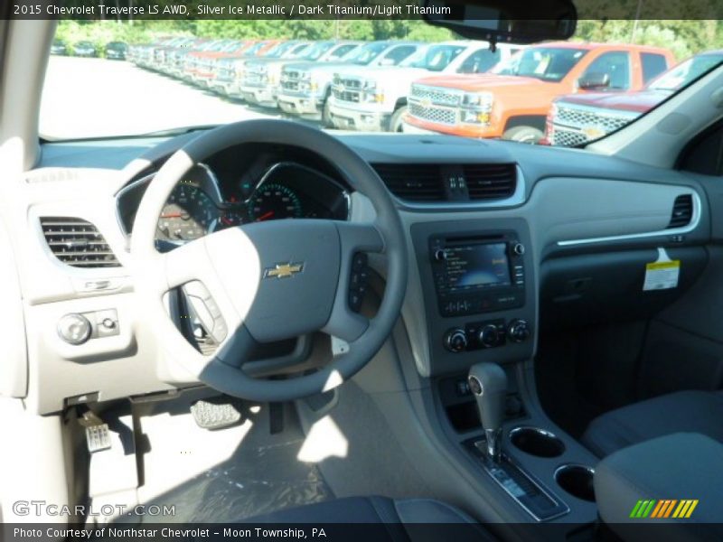 Silver Ice Metallic / Dark Titanium/Light Titanium 2015 Chevrolet Traverse LS AWD