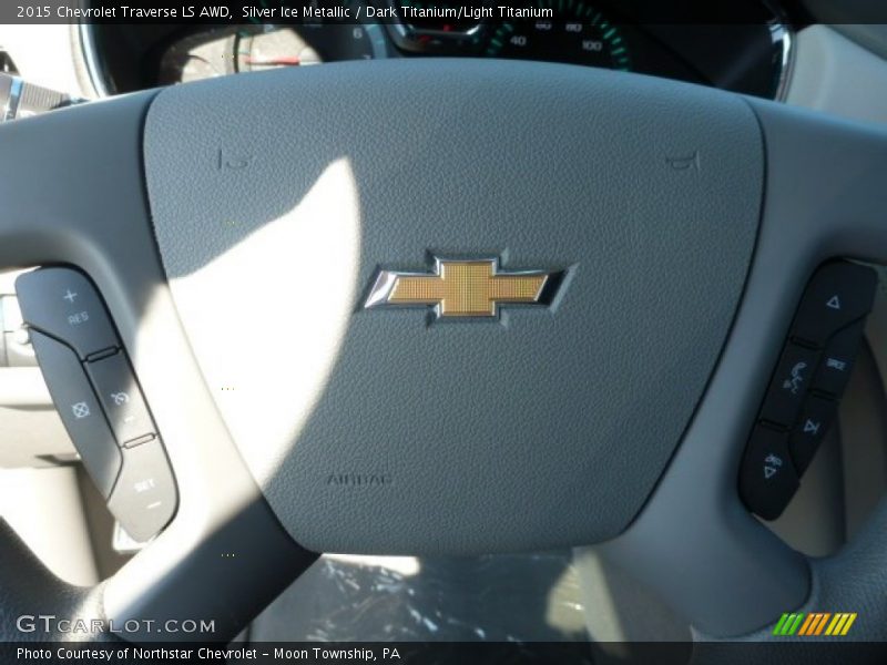 Silver Ice Metallic / Dark Titanium/Light Titanium 2015 Chevrolet Traverse LS AWD