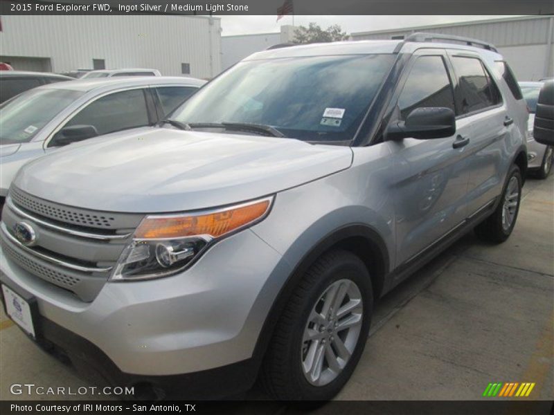 Ingot Silver / Medium Light Stone 2015 Ford Explorer FWD