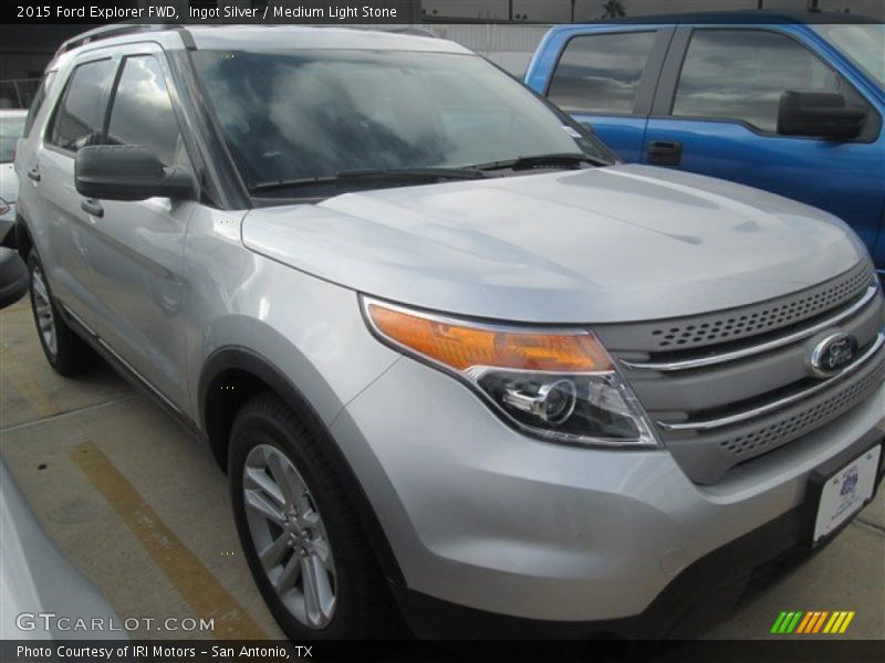 Ingot Silver / Medium Light Stone 2015 Ford Explorer FWD