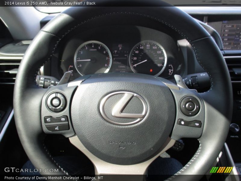 Nebula Gray Pearl / Black 2014 Lexus IS 250 AWD