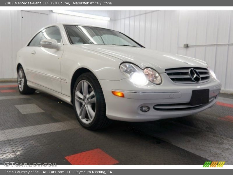 Alabaster White / Stone 2003 Mercedes-Benz CLK 320 Coupe