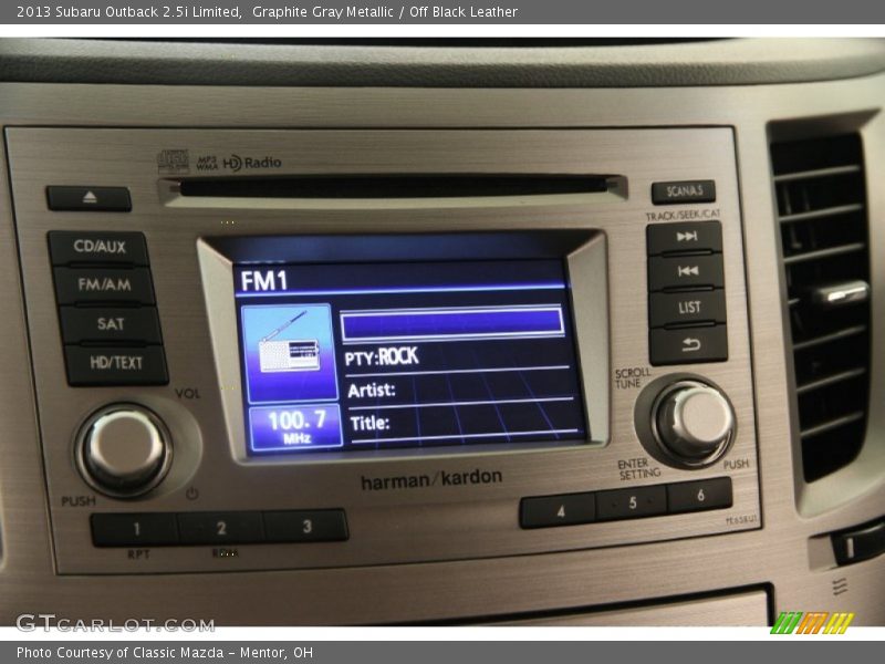 Graphite Gray Metallic / Off Black Leather 2013 Subaru Outback 2.5i Limited