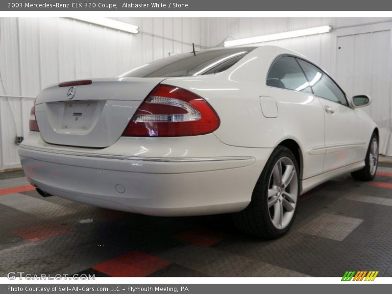 Alabaster White / Stone 2003 Mercedes-Benz CLK 320 Coupe