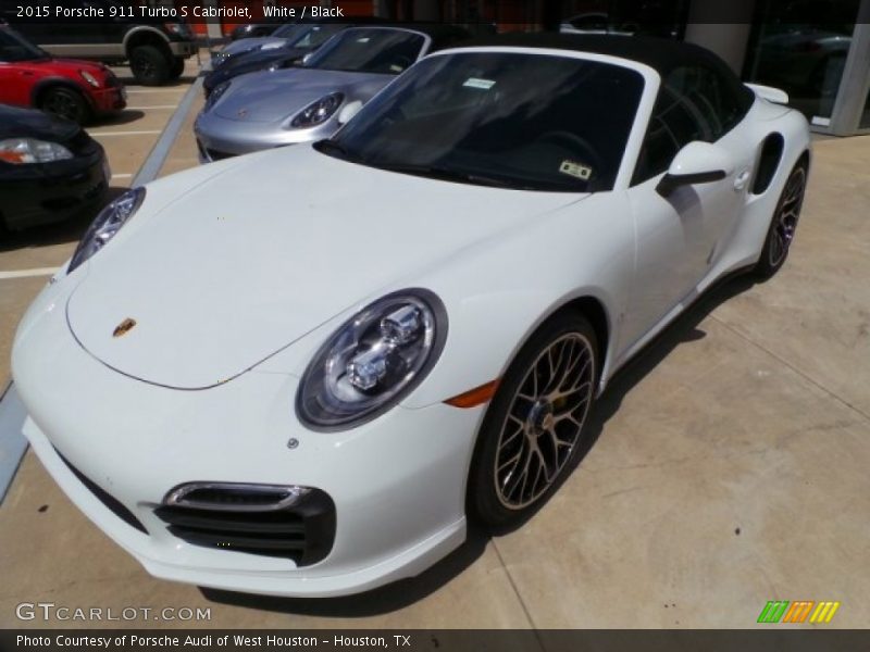 White / Black 2015 Porsche 911 Turbo S Cabriolet