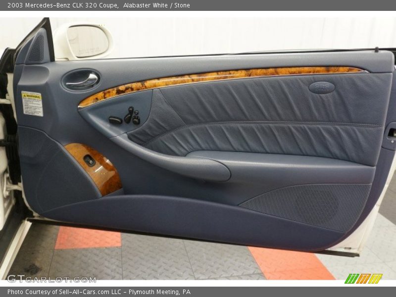 Alabaster White / Stone 2003 Mercedes-Benz CLK 320 Coupe