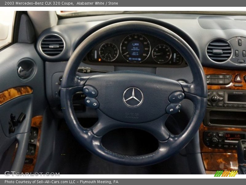 Alabaster White / Stone 2003 Mercedes-Benz CLK 320 Coupe