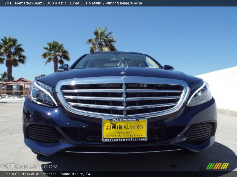 Lunar Blue Metallic / Almond Beige/Mocha 2015 Mercedes-Benz C 300 4Matic