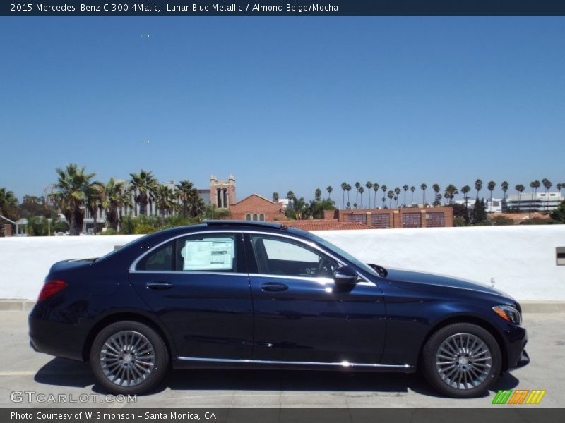 Lunar Blue Metallic / Almond Beige/Mocha 2015 Mercedes-Benz C 300 4Matic