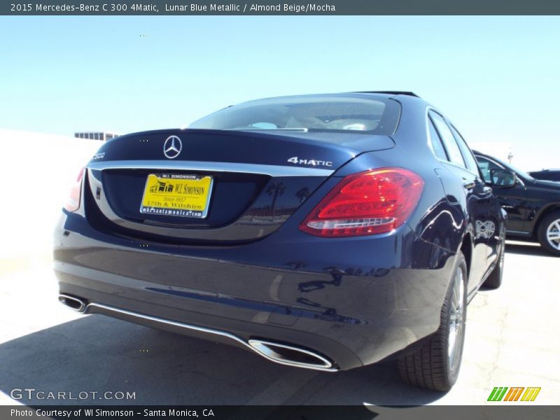 Lunar Blue Metallic / Almond Beige/Mocha 2015 Mercedes-Benz C 300 4Matic