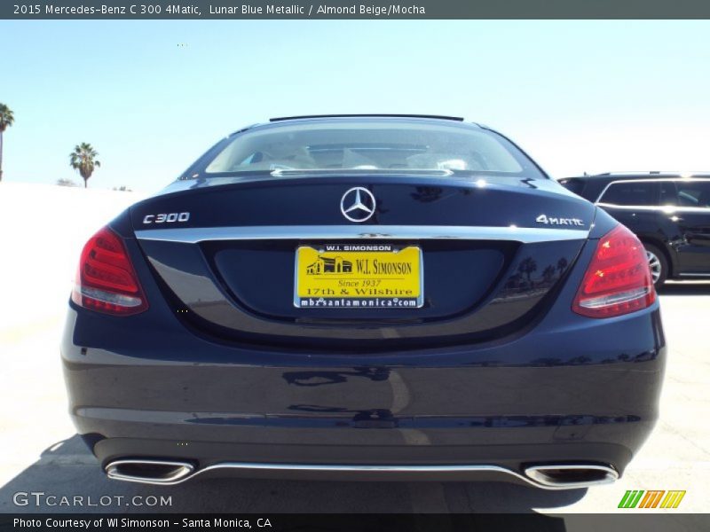 Lunar Blue Metallic / Almond Beige/Mocha 2015 Mercedes-Benz C 300 4Matic