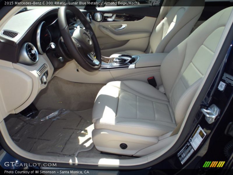 Lunar Blue Metallic / Almond Beige/Mocha 2015 Mercedes-Benz C 300 4Matic
