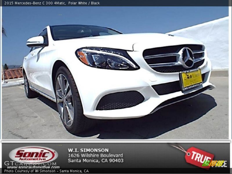 Polar White / Black 2015 Mercedes-Benz C 300 4Matic