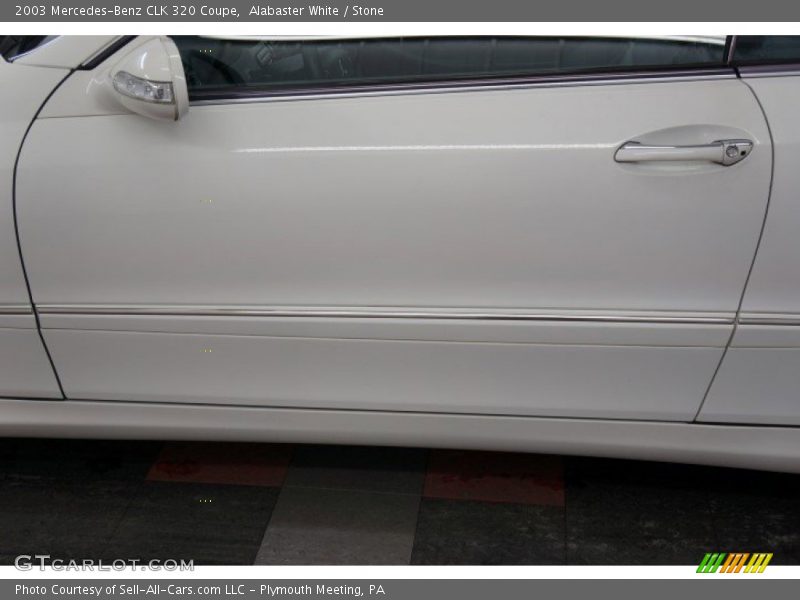 Alabaster White / Stone 2003 Mercedes-Benz CLK 320 Coupe