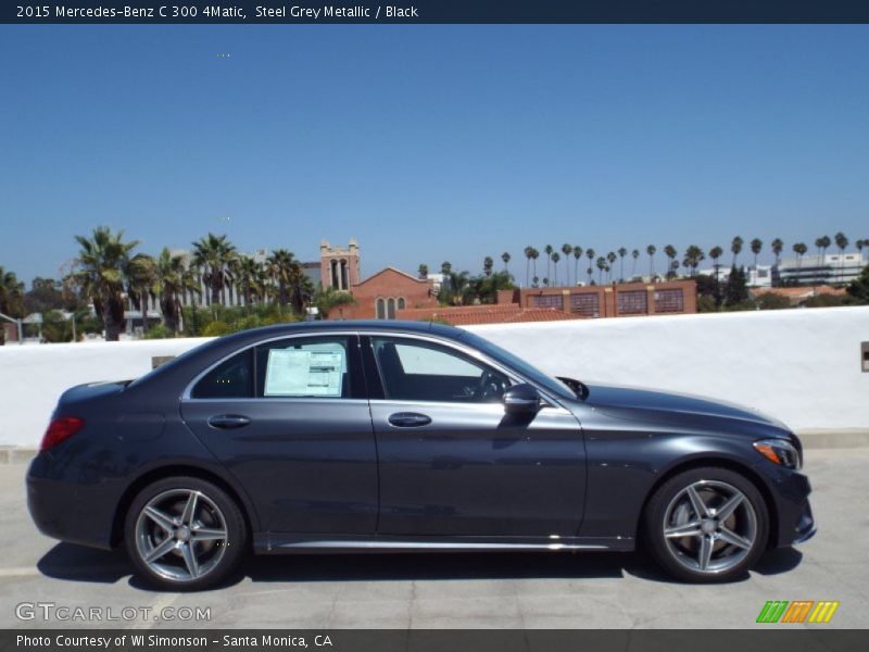 Steel Grey Metallic / Black 2015 Mercedes-Benz C 300 4Matic