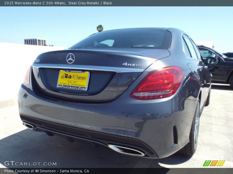 Steel Grey Metallic / Black 2015 Mercedes-Benz C 300 4Matic