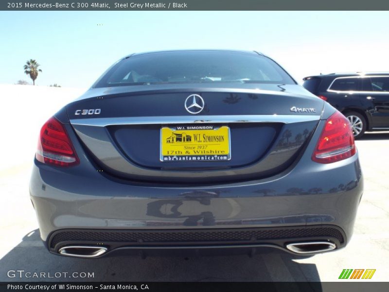 Steel Grey Metallic / Black 2015 Mercedes-Benz C 300 4Matic