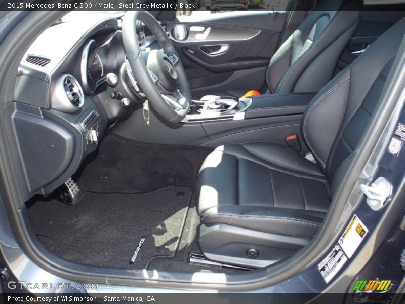 Steel Grey Metallic / Black 2015 Mercedes-Benz C 300 4Matic