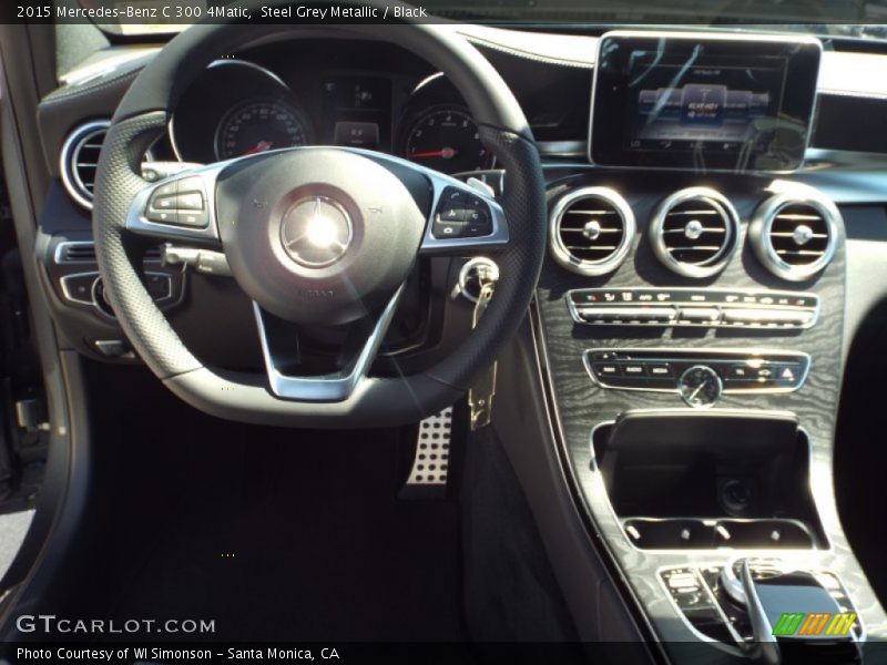 Steel Grey Metallic / Black 2015 Mercedes-Benz C 300 4Matic