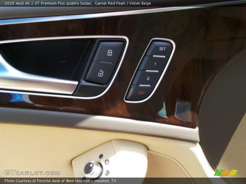 Garnet Red Pearl / Velvet Beige 2015 Audi A6 2.0T Premium Plus quattro Sedan