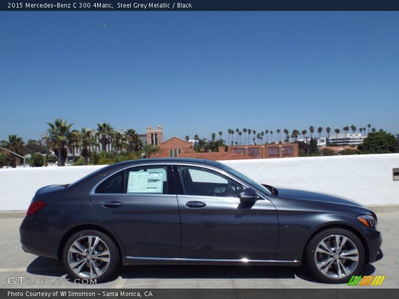 Steel Grey Metallic / Black 2015 Mercedes-Benz C 300 4Matic