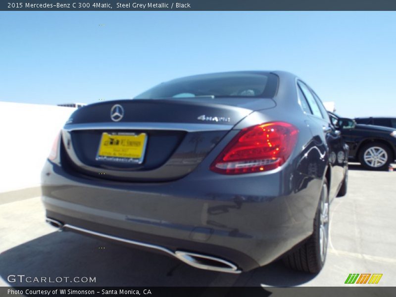 Steel Grey Metallic / Black 2015 Mercedes-Benz C 300 4Matic