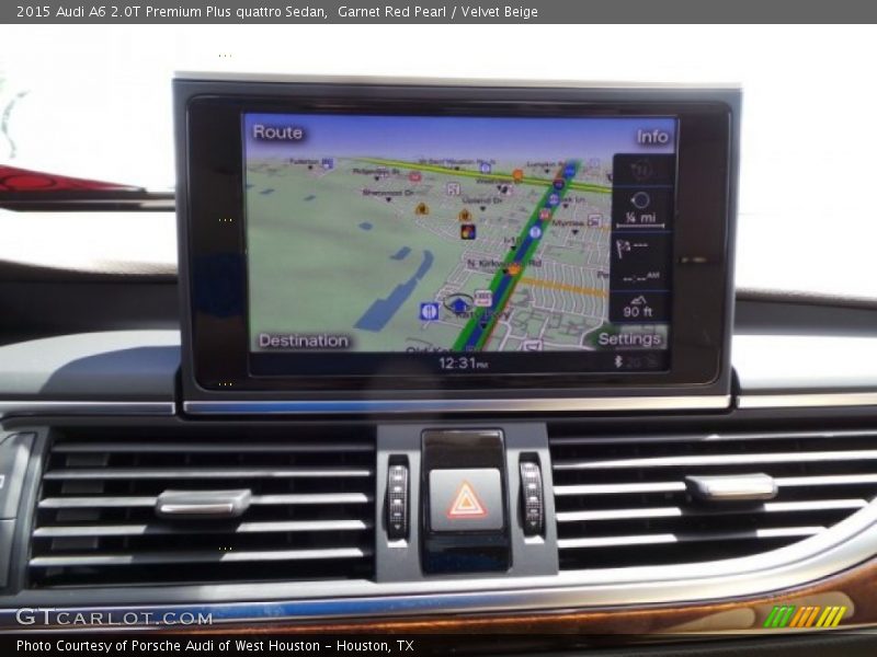 Garnet Red Pearl / Velvet Beige 2015 Audi A6 2.0T Premium Plus quattro Sedan