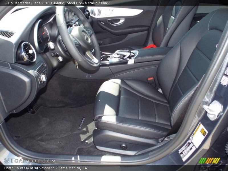 Steel Grey Metallic / Black 2015 Mercedes-Benz C 300 4Matic