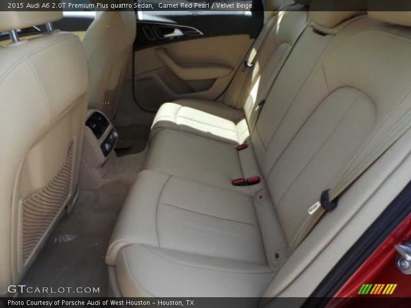 Garnet Red Pearl / Velvet Beige 2015 Audi A6 2.0T Premium Plus quattro Sedan