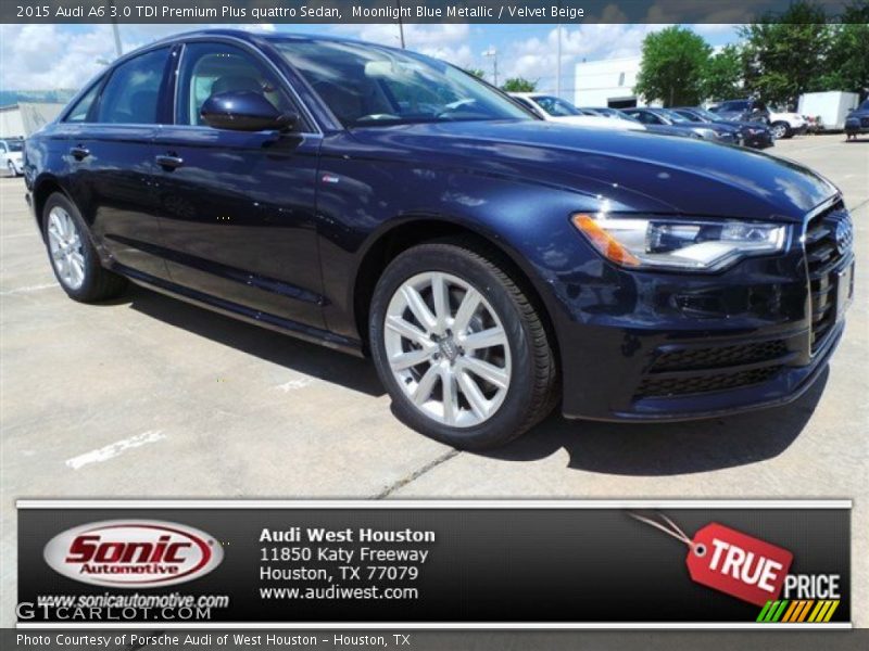 Moonlight Blue Metallic / Velvet Beige 2015 Audi A6 3.0 TDI Premium Plus quattro Sedan