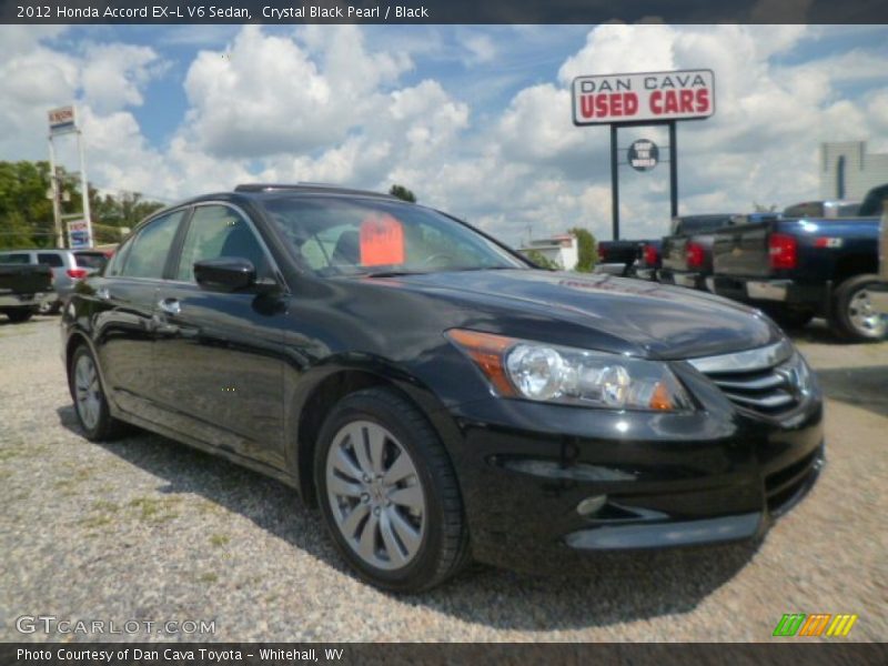 Crystal Black Pearl / Black 2012 Honda Accord EX-L V6 Sedan