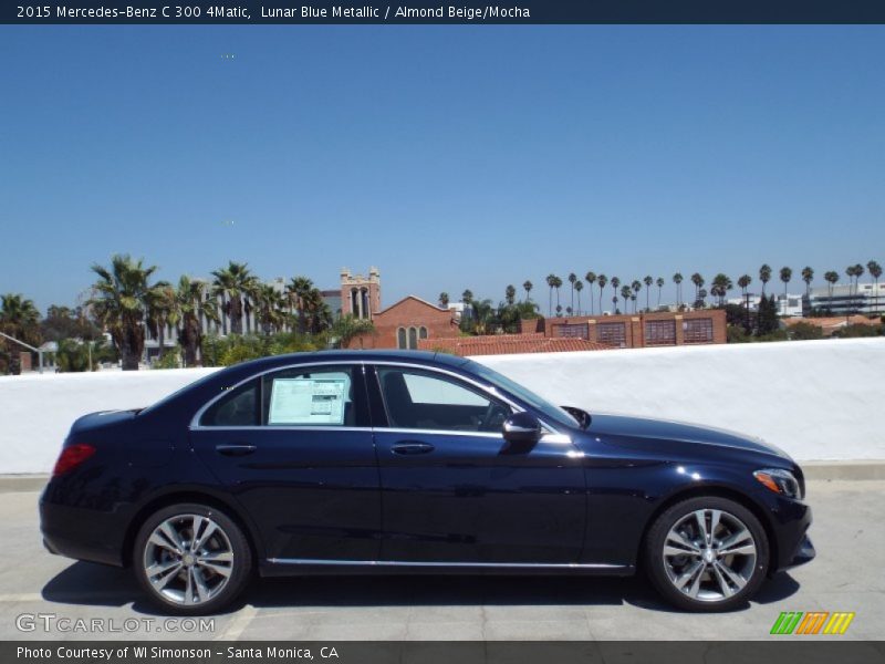 Lunar Blue Metallic / Almond Beige/Mocha 2015 Mercedes-Benz C 300 4Matic