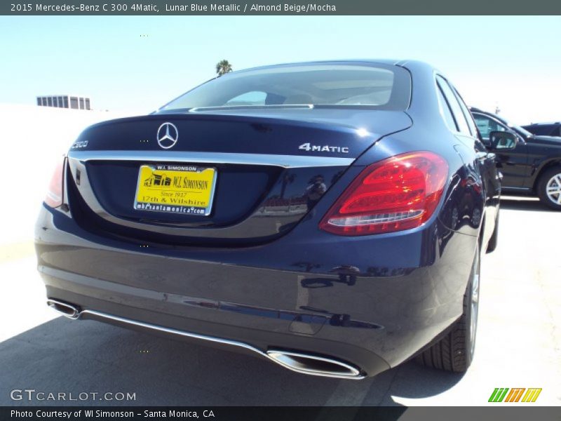Lunar Blue Metallic / Almond Beige/Mocha 2015 Mercedes-Benz C 300 4Matic