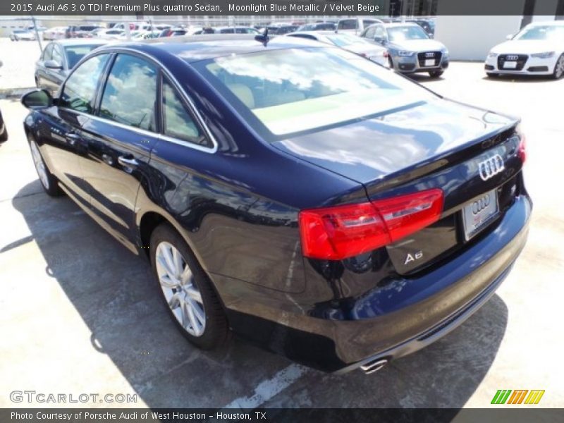 Moonlight Blue Metallic / Velvet Beige 2015 Audi A6 3.0 TDI Premium Plus quattro Sedan