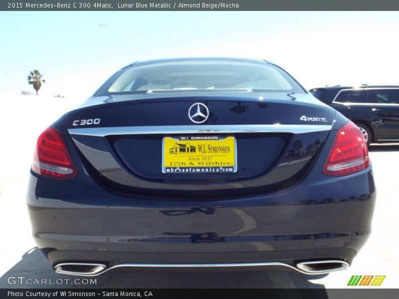 Lunar Blue Metallic / Almond Beige/Mocha 2015 Mercedes-Benz C 300 4Matic