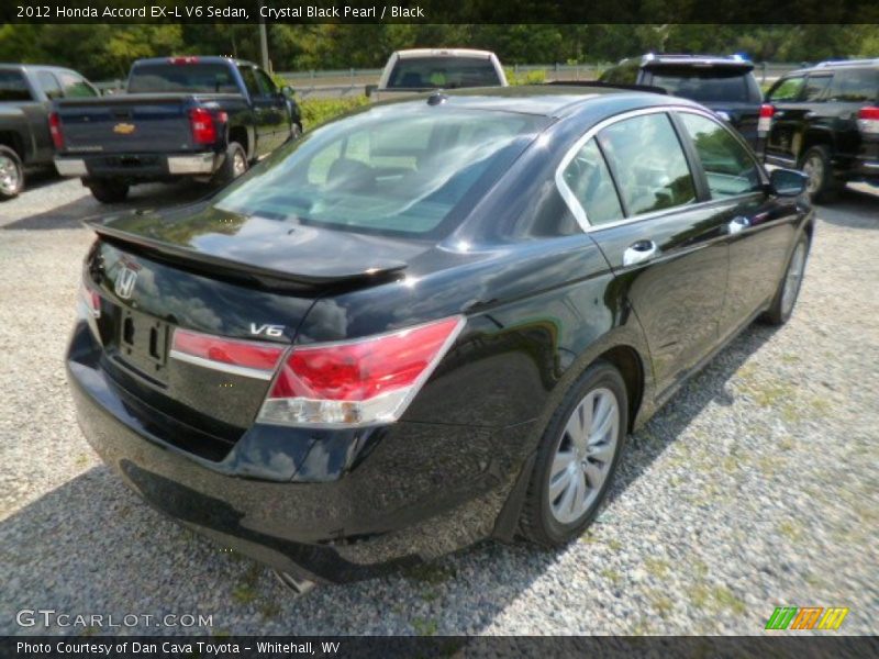 Crystal Black Pearl / Black 2012 Honda Accord EX-L V6 Sedan