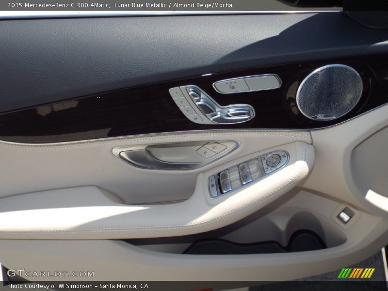 Lunar Blue Metallic / Almond Beige/Mocha 2015 Mercedes-Benz C 300 4Matic