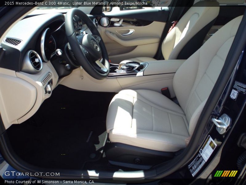 Lunar Blue Metallic / Almond Beige/Mocha 2015 Mercedes-Benz C 300 4Matic