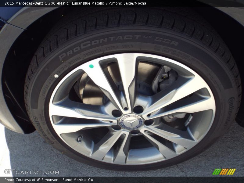 Lunar Blue Metallic / Almond Beige/Mocha 2015 Mercedes-Benz C 300 4Matic