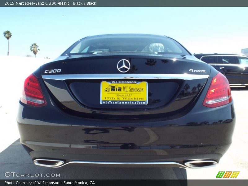 Black / Black 2015 Mercedes-Benz C 300 4Matic