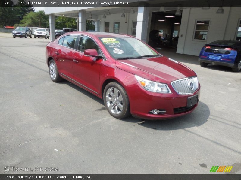 Red Jewel Tintcoat / Cocoa/Cashmere 2011 Buick LaCrosse CXL AWD