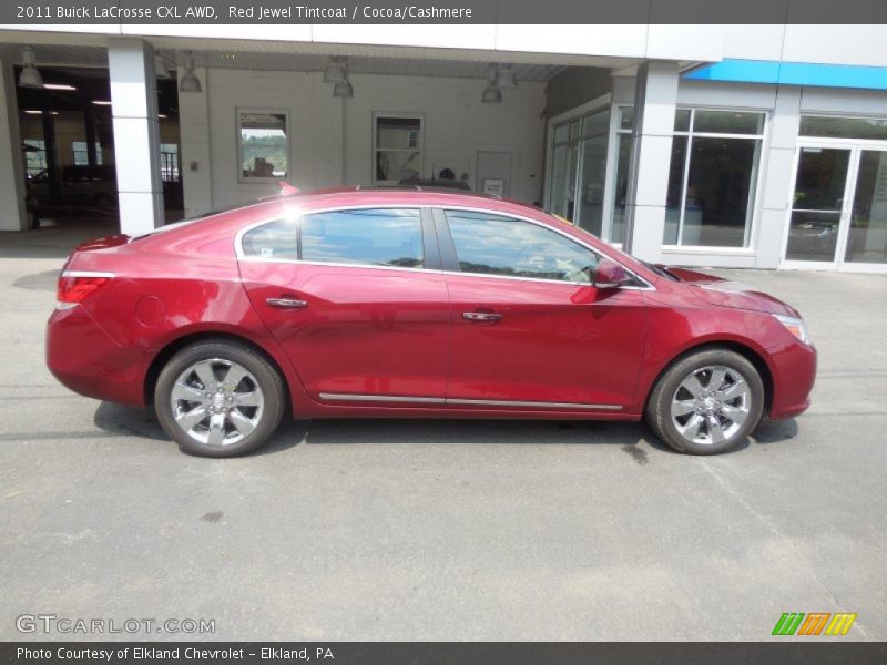 Red Jewel Tintcoat / Cocoa/Cashmere 2011 Buick LaCrosse CXL AWD