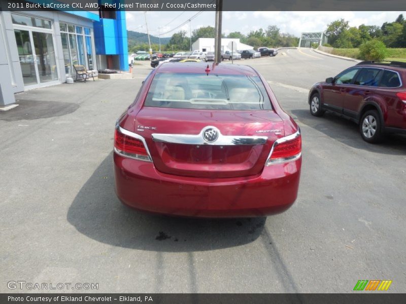 Red Jewel Tintcoat / Cocoa/Cashmere 2011 Buick LaCrosse CXL AWD