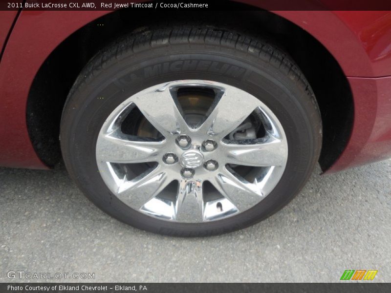 Red Jewel Tintcoat / Cocoa/Cashmere 2011 Buick LaCrosse CXL AWD